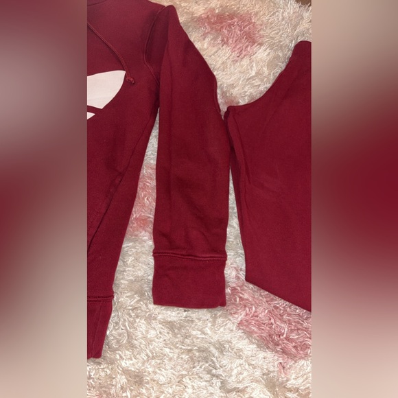 Adidas retro burgandy 2pc jogger set EUC - Picture 4 of 8